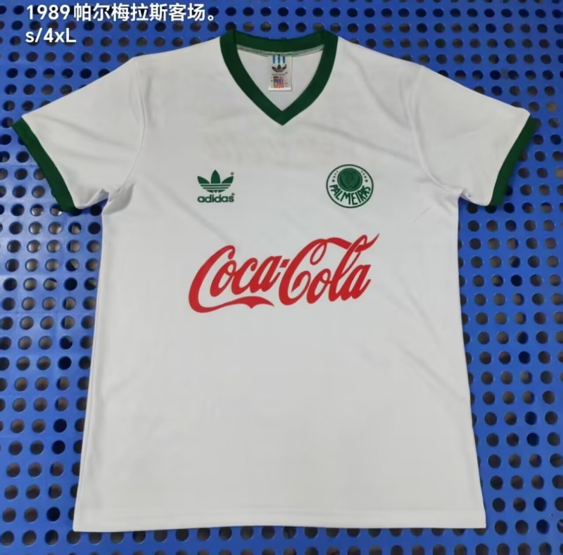 RETRO Mens  Palmeiras away white soccer jersey 1989