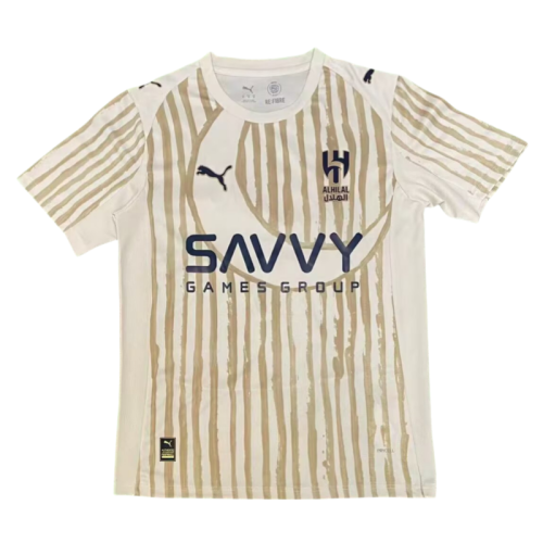 2025-26 Mens   Al-Hilal  Beige soccer jersey