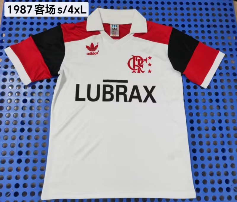Retro  Flamengo  away soccer Jersey Mens 1987