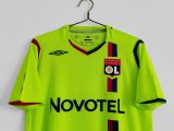 Mens Lyon RETRO away green Soccer Jersey 2008/09