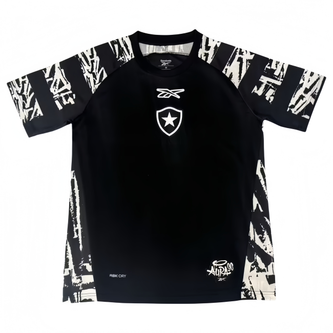 2025-26Mens  Botafogo black Pre match uniform Fans Soccer Jersey
