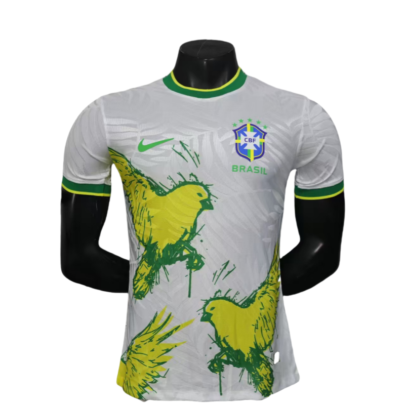 2025-26Mens Brazil Special Edition white Player version soccer jersey