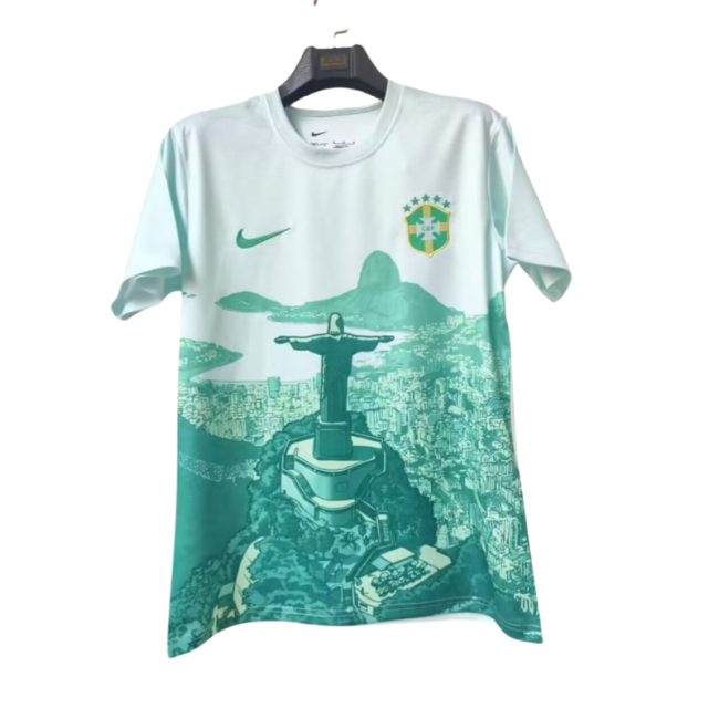 2025-26Mens Brazil Special Edition green  soccer jersey