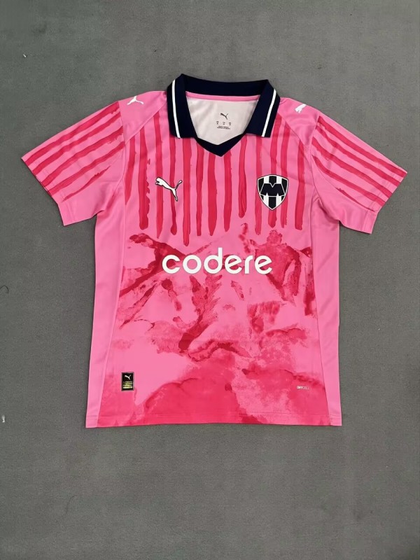 Mens Monterrey Special Edition pink  Fans Soccer Jersey 2025-26