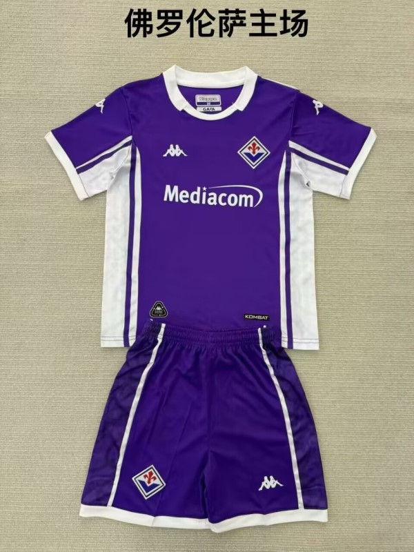 Kids  Fiorentina blue home  short training suit 2526