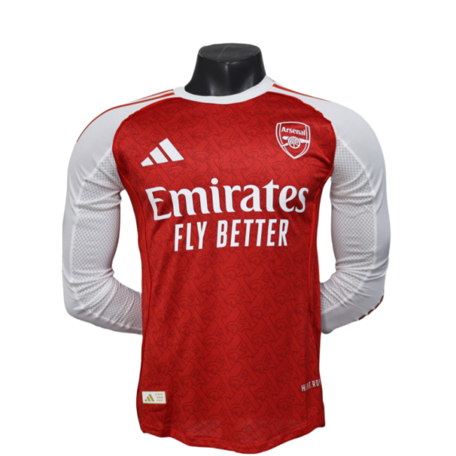 202526 Mens Arsenal red home  Player Version  Long Sleeve Soccer  Jersey
