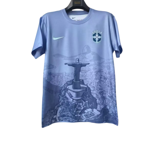 2025-26Mens Brazil Special Edition blue soccer jersey