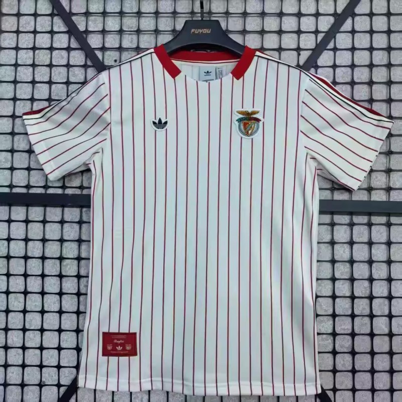 2025-26 Mens Benfica white  soccer Jersey