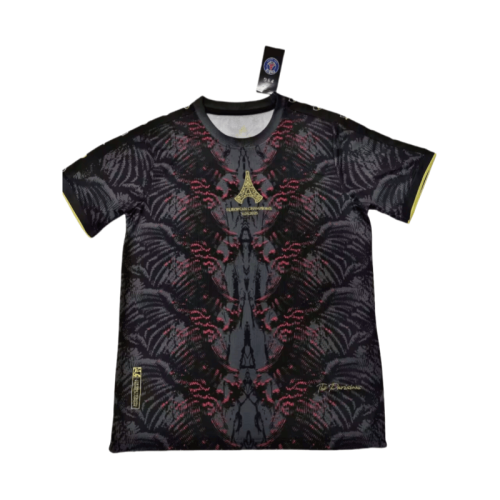 Mens PSG Champion version black Soccer Jersey 2526