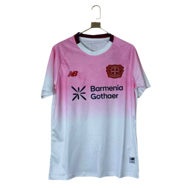 Men's LeverKusen  pink white away Soccer Jersey 2025-26