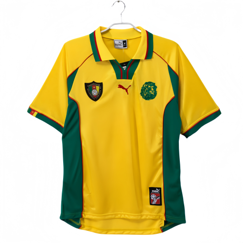 Mens Cameroon yellow away Soccer Jersey 1998-99