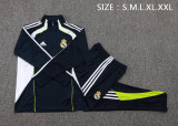 2025/26 Mens Real  Madrid black Half-pull Training Suit