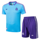 2025-26 Mens Real Madrid Light blue  Training Short Suit