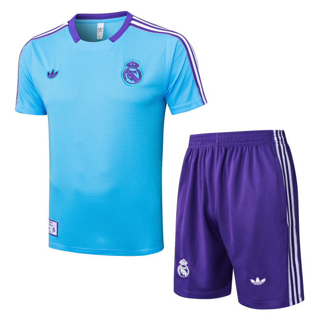 2025-26 Mens Real Madrid Light blue  Training Short Suit