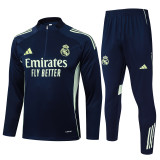2025/26 Mens Real  Madrid Upper Blue Half-pull Training Suit