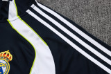 2025/26 Mens Real  Madrid black Half-pull Training Suit