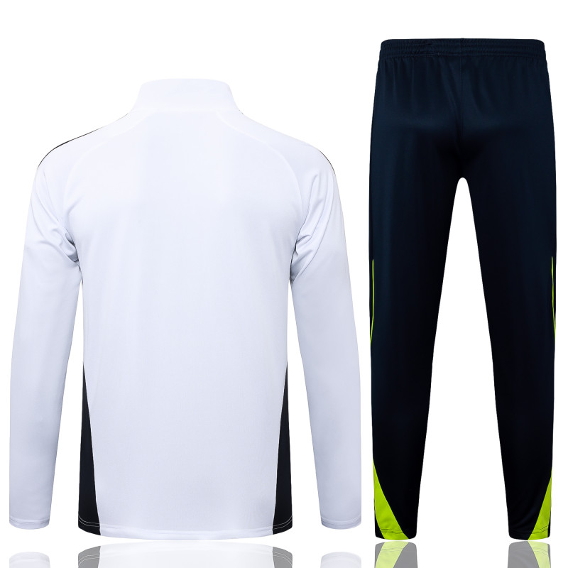 2025-26 Mens Real  Madrid white  Half-pull Training Suit