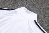 2025-26 Mens Real  Madrid white  Half-pull Training Suit
