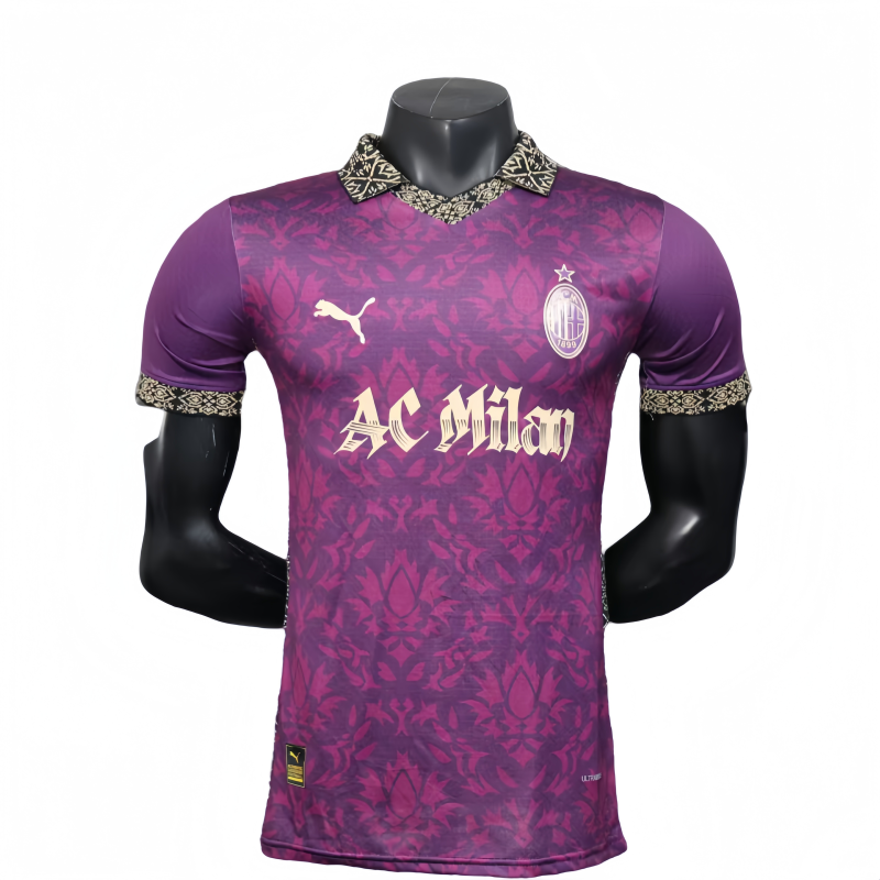 Mens AC Milan Purple Special Edition Player version  Soccer Jersey 2025-26