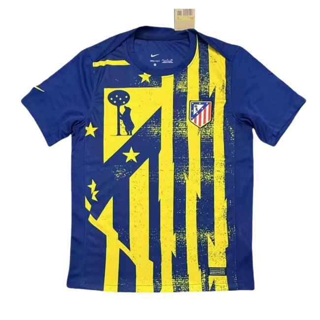 2025-26 Mens Atletico Madrid yellow blue jersey soccer