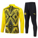 24-25 Mens Dortmund Kids Yellow Half Pull Tracksuit