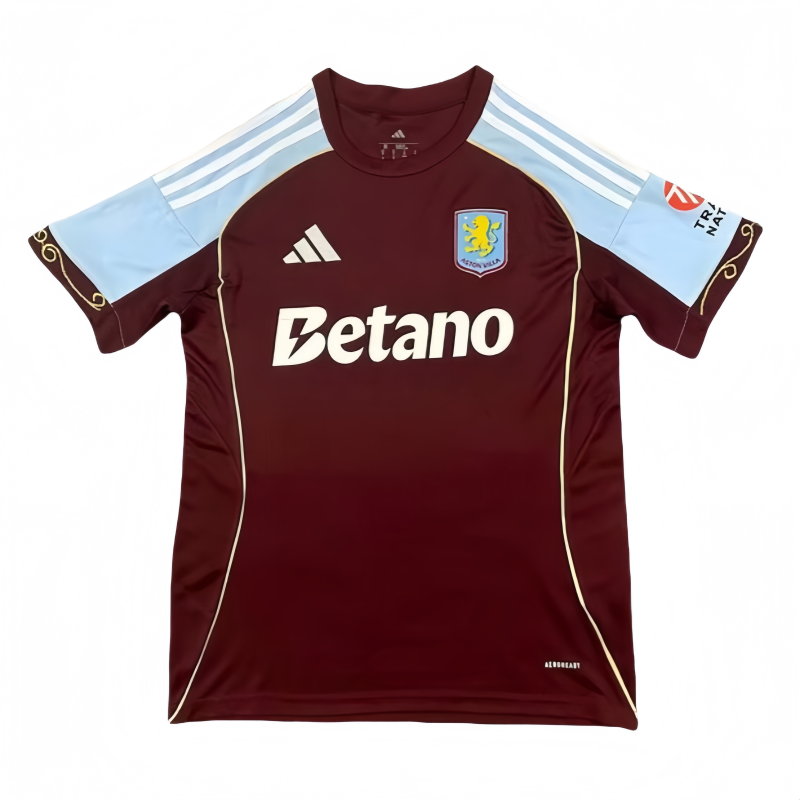 2025-26 Mens Aston Villa red  home soccer Jersey