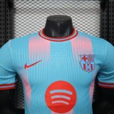 2025-26 Mens Barcelona Special Edition blue Player  soccer jersey