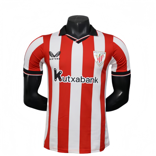 2025/26 Men's Athletic Bilbao red home  Player version  soccer Jersey