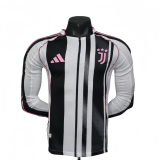 2025-26 Player version Mens Juventus home Long sleeve Jersey