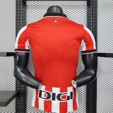 2025/26 Men's Athletic Bilbao red home  Player version  soccer Jersey