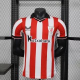 2025/26 Men's Athletic Bilbao red home  Player version  soccer Jersey
