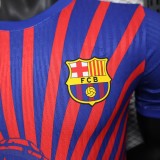 Mens Barcelona blue Special Edition  Player  soccer jersey 2526