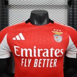 Men's Benfica Home red Player version soccer Jersey 2526
