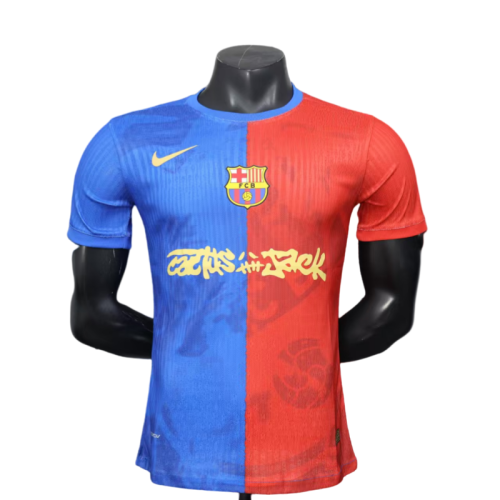 Mens Barcelona Red Blue Special Edition  Player  soccer jersey 2526