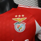 Men's Benfica Home red Player version soccer Jersey 2526