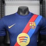 Mens Barcelona  Blue Special Edition  Player  soccer jersey 2526