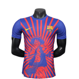 Mens Barcelona blue Special Edition  Player  soccer jersey 2526