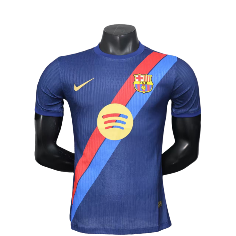 Mens Barcelona  Blue Special Edition  Player  soccer jersey 2526