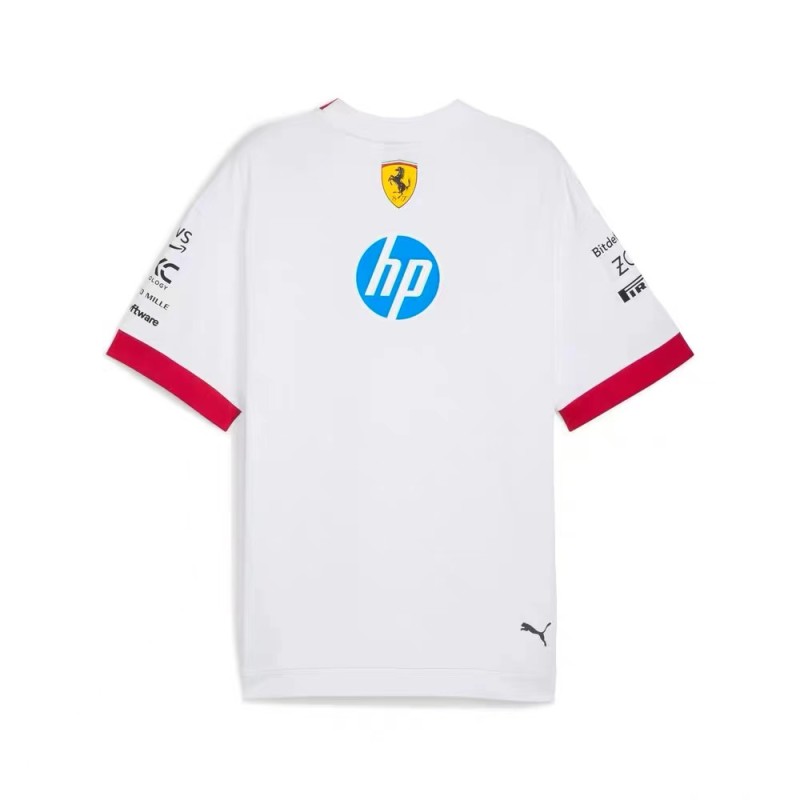 2025 F1 Ferrari White T-Shirts Racing Suit