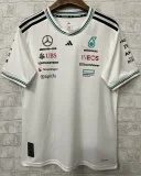 2025 F1 Mercedes White T-Shirts Racing Suit