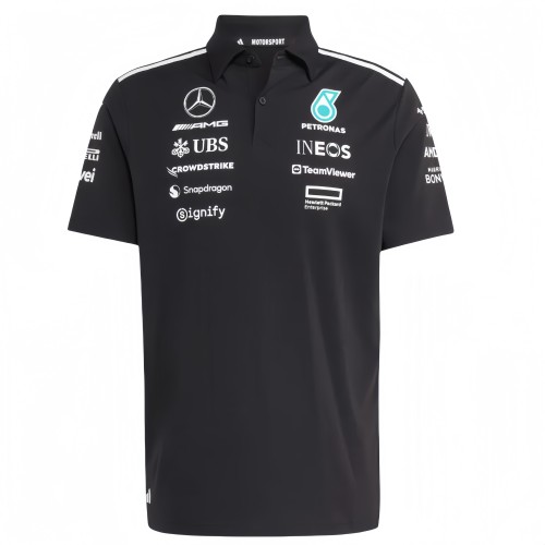 2025 F1 Mercedes Black Polo Racing Suit