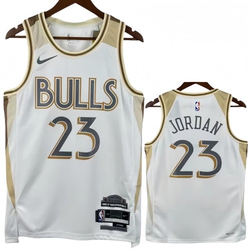 24-25 BULLS JORDAN #23 White City Edition Top Quality Hot Pressing NBA Jersey