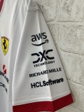 2025 F1 Ferrari White T-Shirts Racing Suit