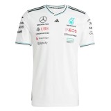 2025 F1 Mercedes White T-Shirts Racing Suit