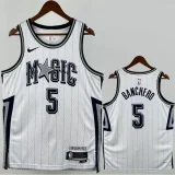 24-25 Magic BANCHERO #5 White City Edition Top Quality Hot Pressing NBA Jersey