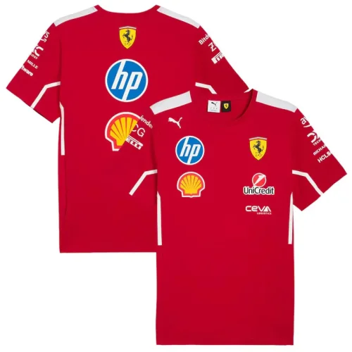 2025 F1 Ferrari Red T-Shirts Racing Suit