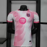 Mens Barcelona pink Player Special Edition soccer jersey 2025/26