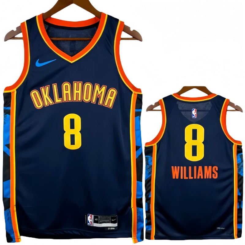 24-25 OKC Thunder WILLIAMS #8 Black City Edition Top Quality Hot Pressing NBA Jersey