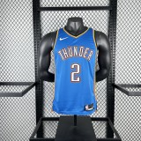 22-23 OKC Thunder GILGEOUS-ALEXANDER #2 Blue Top Quality Hot Pressing NBA Jersey