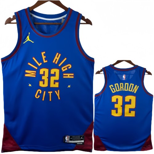 22-23 Nuggets GORDON #32 Blue Top Quality Hot Pressing NBA Jersey (Trapeze Edition)